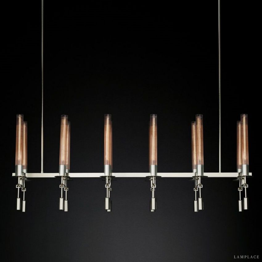 Fontanelle Vintage Glow Linear Chandelier 54"