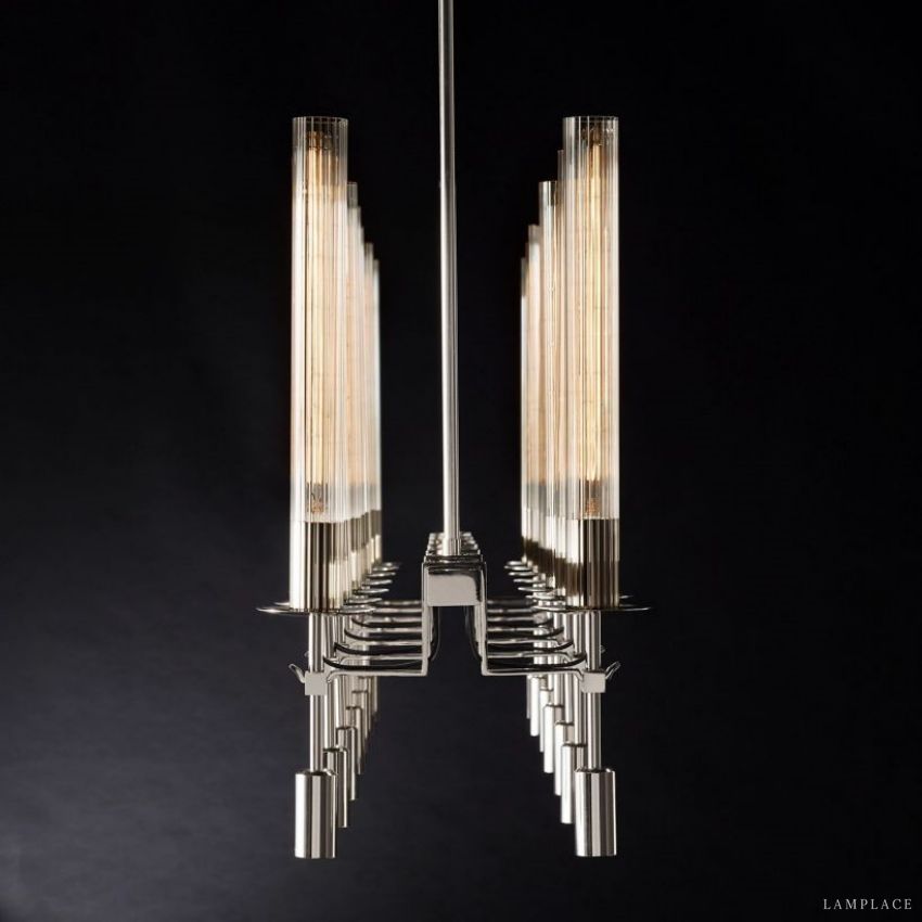 Fontanelle Vintage Glow Linear Chandelier 66"
