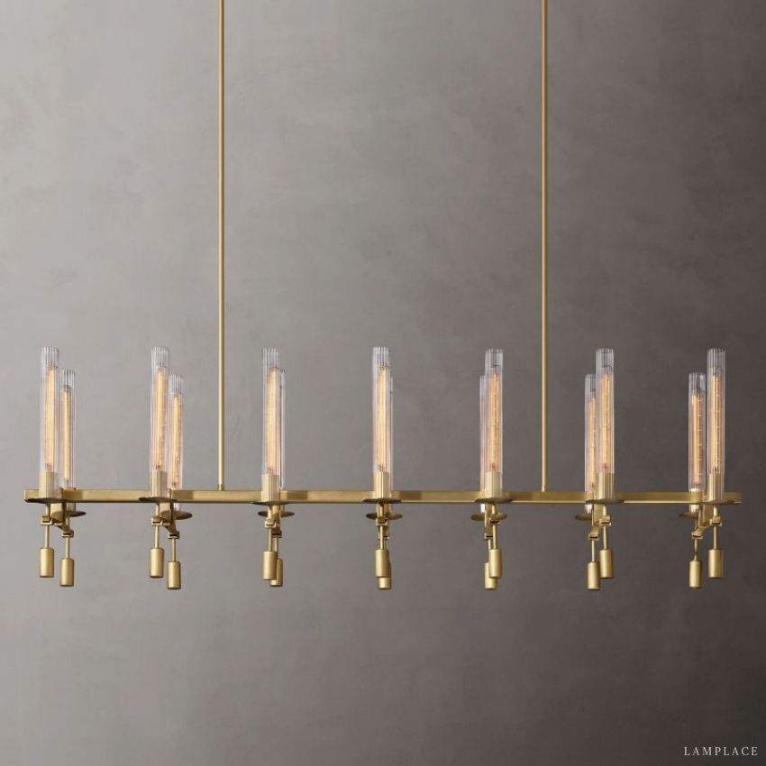 Fontanelle Vintage Glow Linear Chandelier 66"
