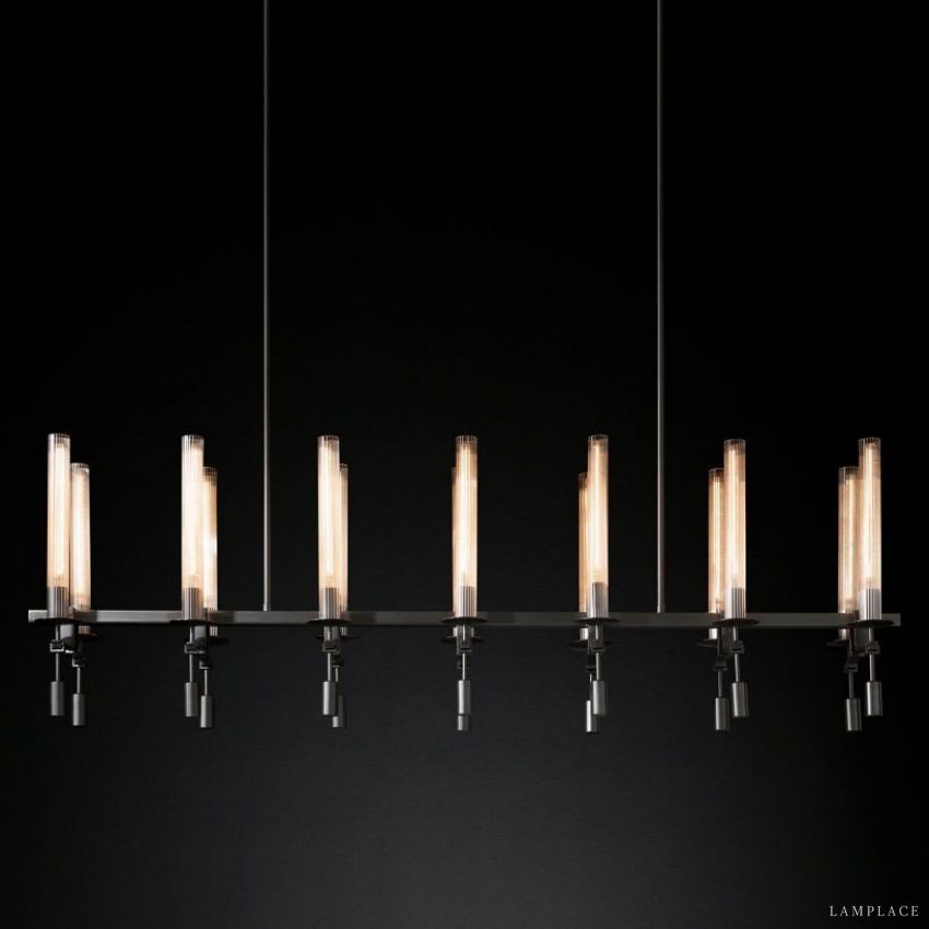 Fontanelle Vintage Glow Linear Chandelier 66"