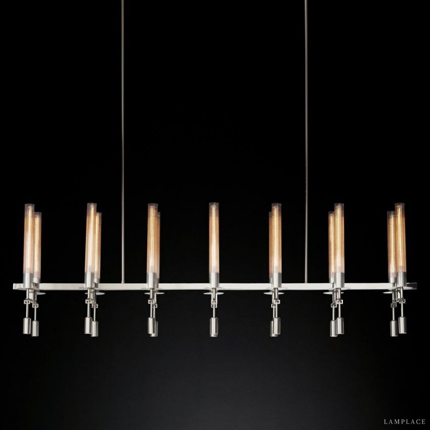 Fontanelle Vintage Glow Linear Chandelier 66"