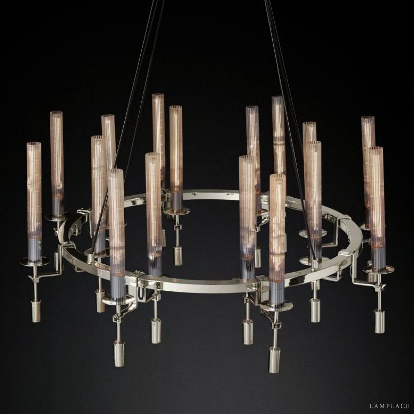 Fontanelle Vintage Glow Round Chandelier 46"