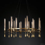 Fontanelle Vintage Glow Round Chandelier 46"
