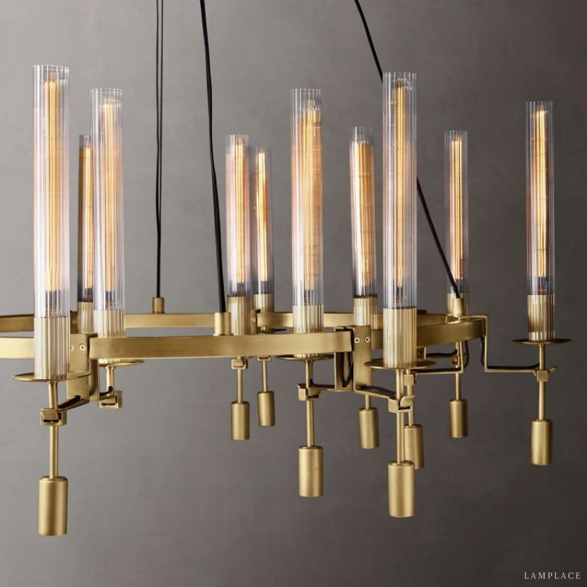 Fontanelle Vintage Glow Round Chandelier 58"