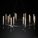 Fontanelle Vintage Glow Round Chandelier 58"
