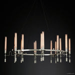 Fontanelle Vintage Glow Round Chandelier 58"