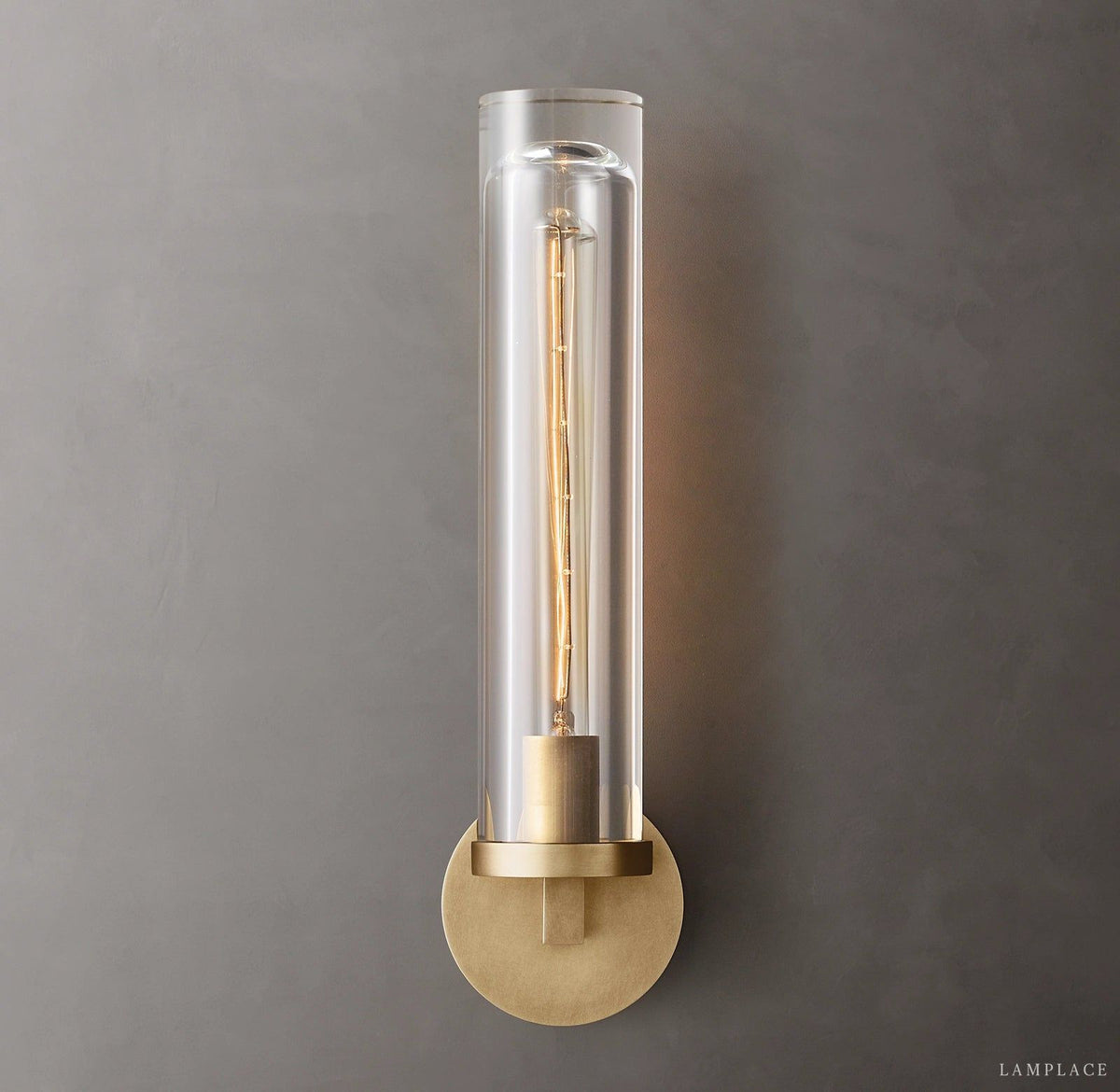 Savile Crystal Block Round Wall Sconce