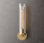 Savile Crystal Block Round Wall Sconce