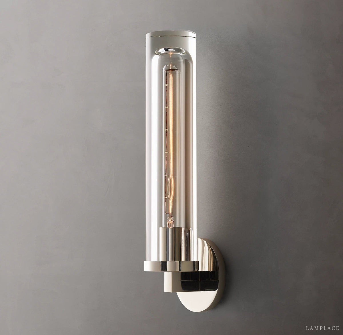 Savile Crystal Block Round Wall Sconce