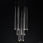 Aquitaine Faceted Cluster Round Chandelier 18"