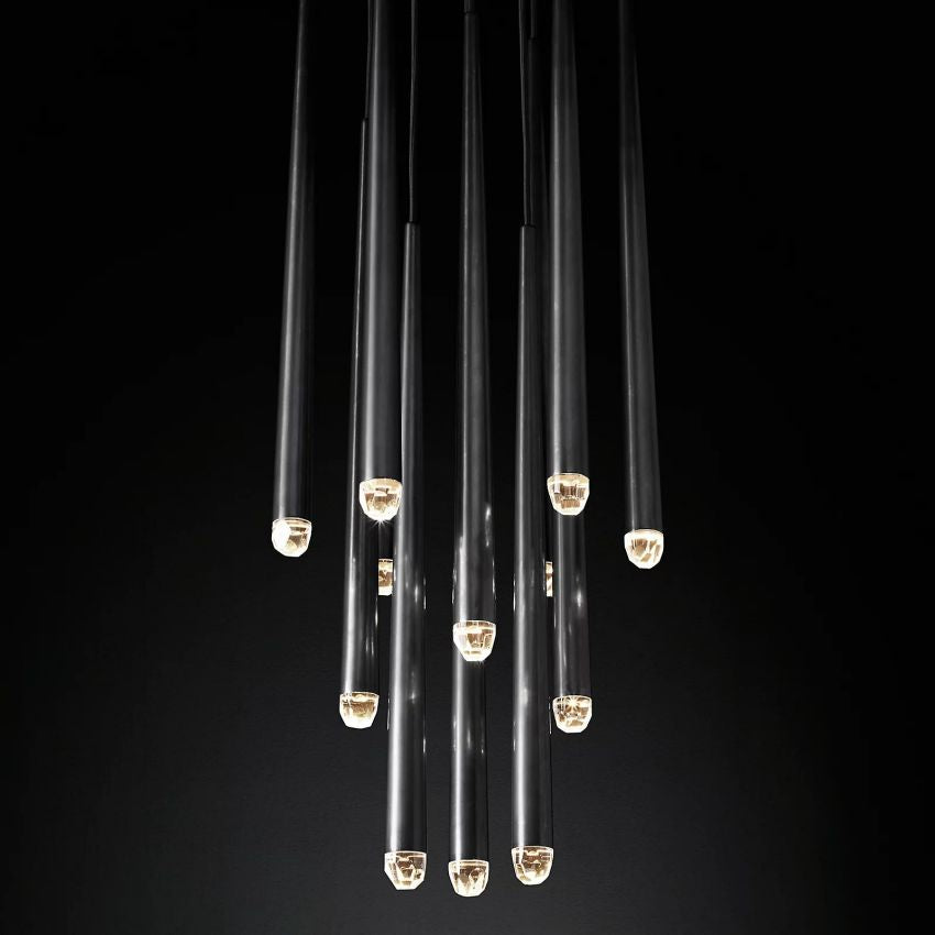 Aquitaine Faceted Cluster Round Chandelier 18"