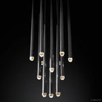Aquitaine Faceted Cluster Round Chandelier 24"