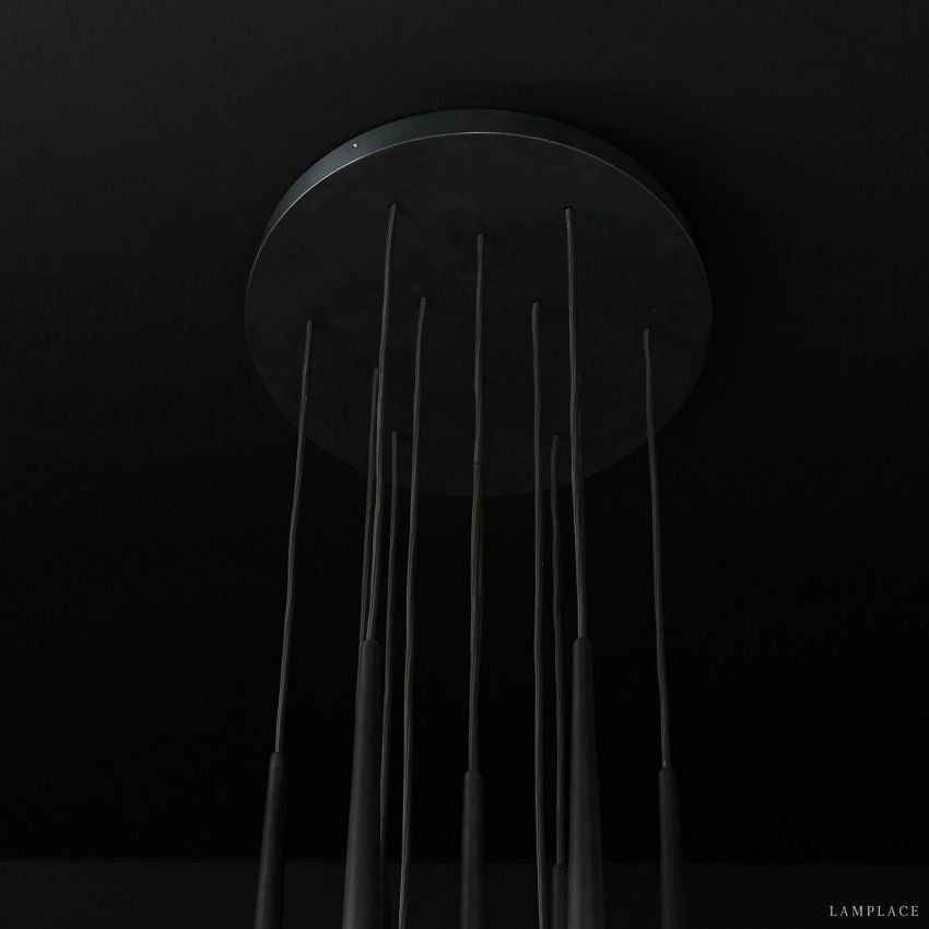 Aquitaine Faceted Cluster Round Chandelier 18"
