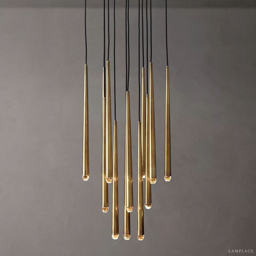 Aquitaine Faceted Cluster Round Chandelier 24"