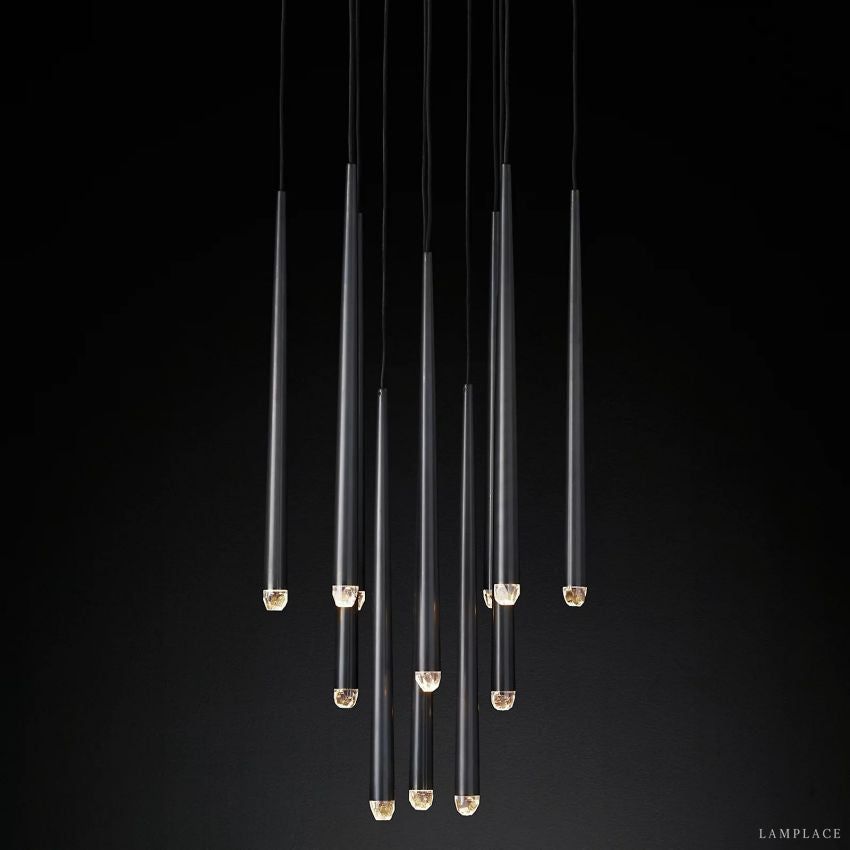 Aquitaine Faceted Cluster Round Chandelier 24"