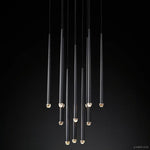 Aquitaine Faceted Cluster Round Chandelier 24"