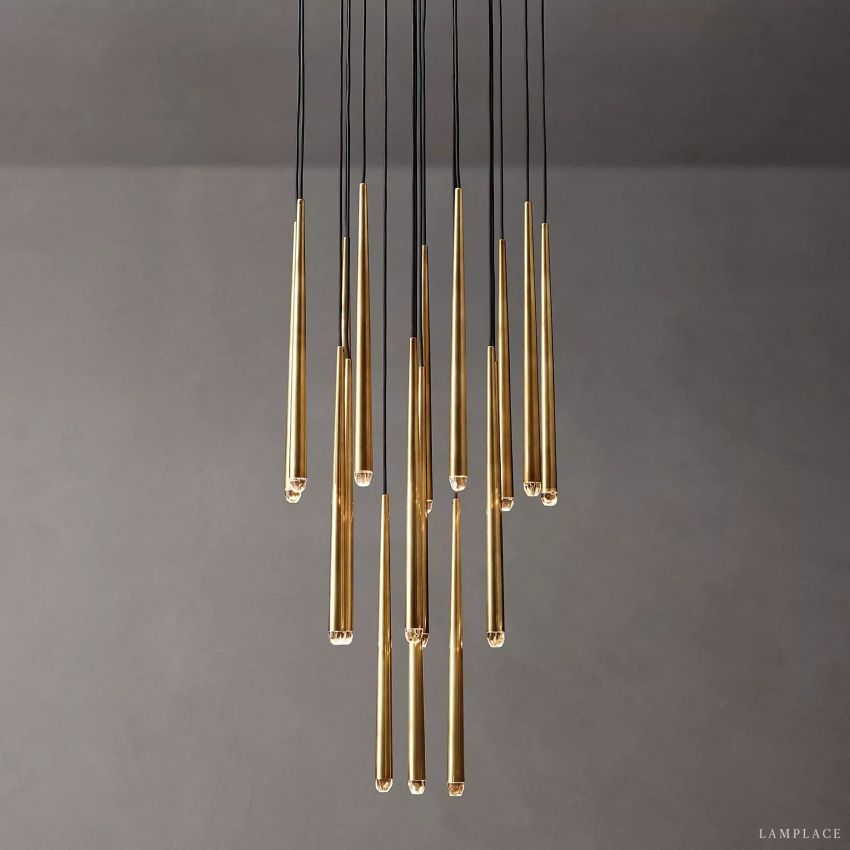 Aquitaine Faceted Cluster Round Chandelier 30"