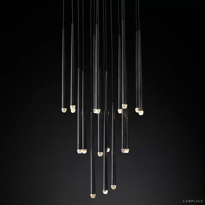 Aquitaine Faceted Cluster Round Chandelier 30"