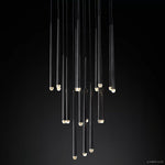 Aquitaine Faceted Cluster Round Chandelier 30"
