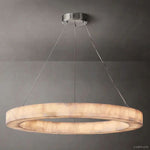 Rivage Veined Alabaster Round Chandelier 40"