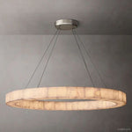 Rivage Veined Alabaster Round Chandelier 60"