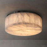 Rivage Veined Alabaster Round Flush Mount
