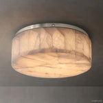 Rivage Veined Alabaster Round Flush Mount