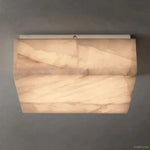 Rivage Veined Alabaster Square Flush Mount