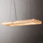 Rivage Veined Alabaster Rectangular Chandelier 54"