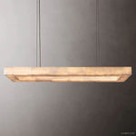 Rivage Veined Alabaster Rectangular Chandelier 54"
