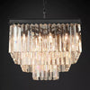 Odeon Deco Prism Tiered Square Chandelier 22"
