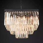 Odeon Deco Prism Tiered Square Chandelier 22"
