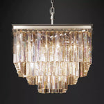 Odeon Deco Prism Tiered Square Chandelier 22"