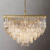 Odeon Deco Prism Tiered Square Chandelier 34"