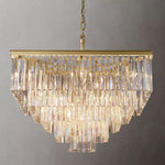 Odeon Deco Prism Tiered Square Chandelier 34"