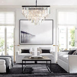 Odeon Deco Prism Tiered Square Chandelier 47"