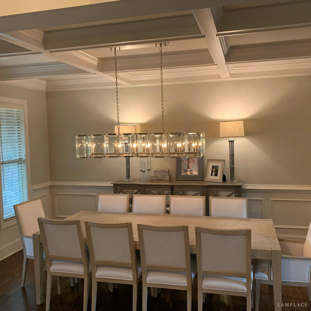 Harlow Faceted Crystal Rectangle Chandelier 74"