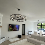 Harlow Faceted Crystal Round Chandelier 19"