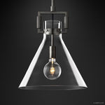 Machinist Glass Funnel Pendant Light