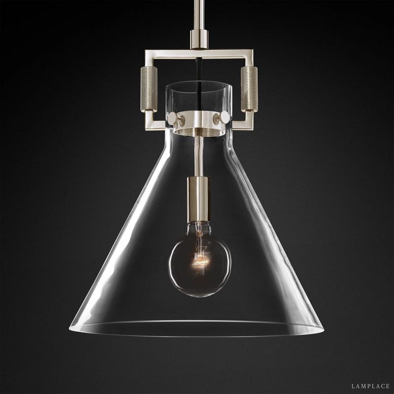 Machinist Glass Funnel Pendant Light