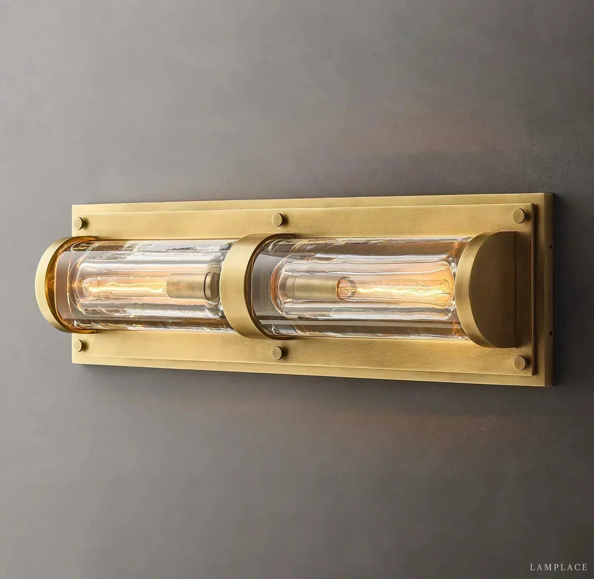 Savile Crystal Block Double Round Wall Sconce