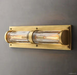 Savile Crystal Block Double Round Wall Sconce