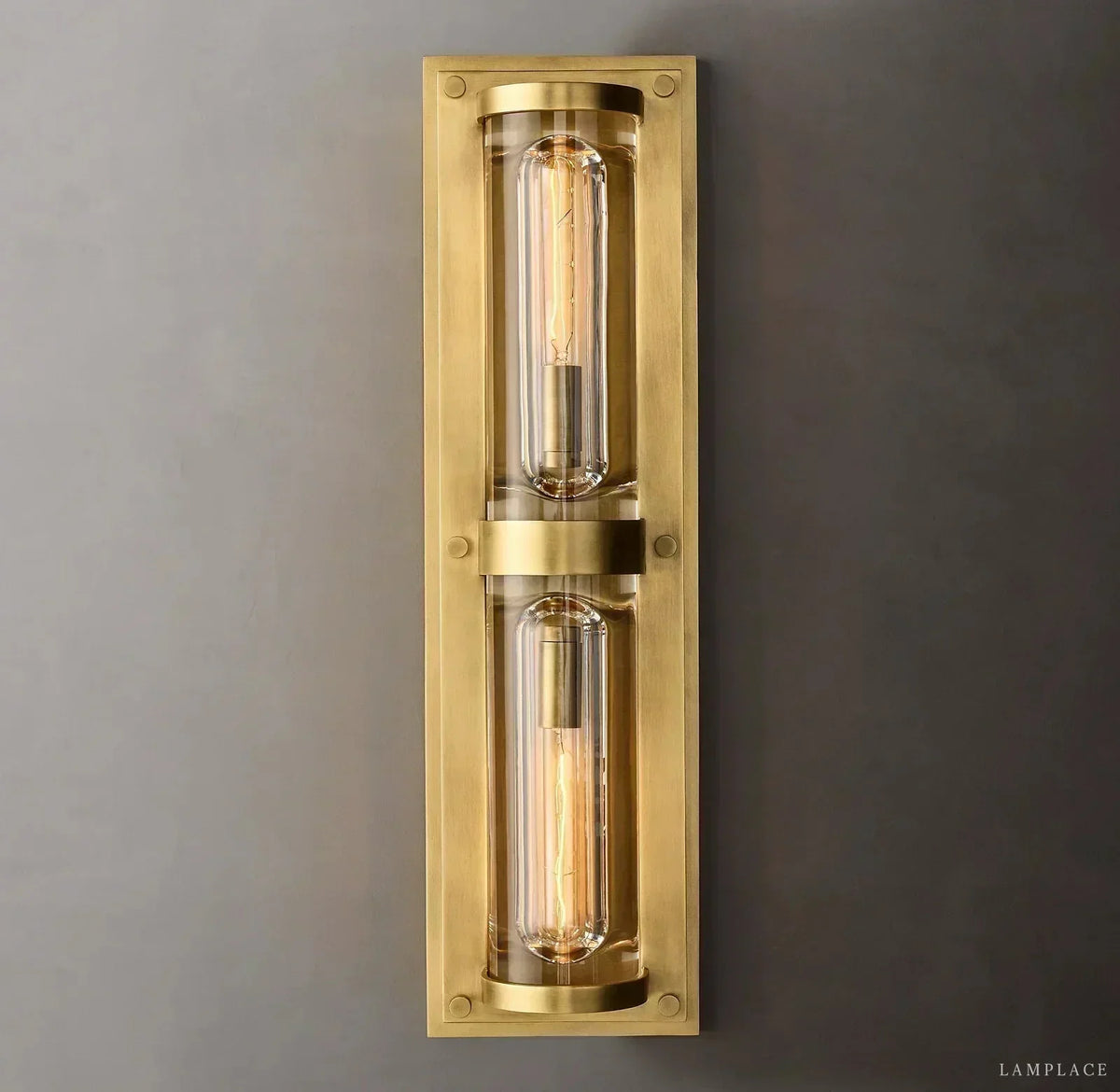 Savile Crystal Block Double Round Wall Sconce