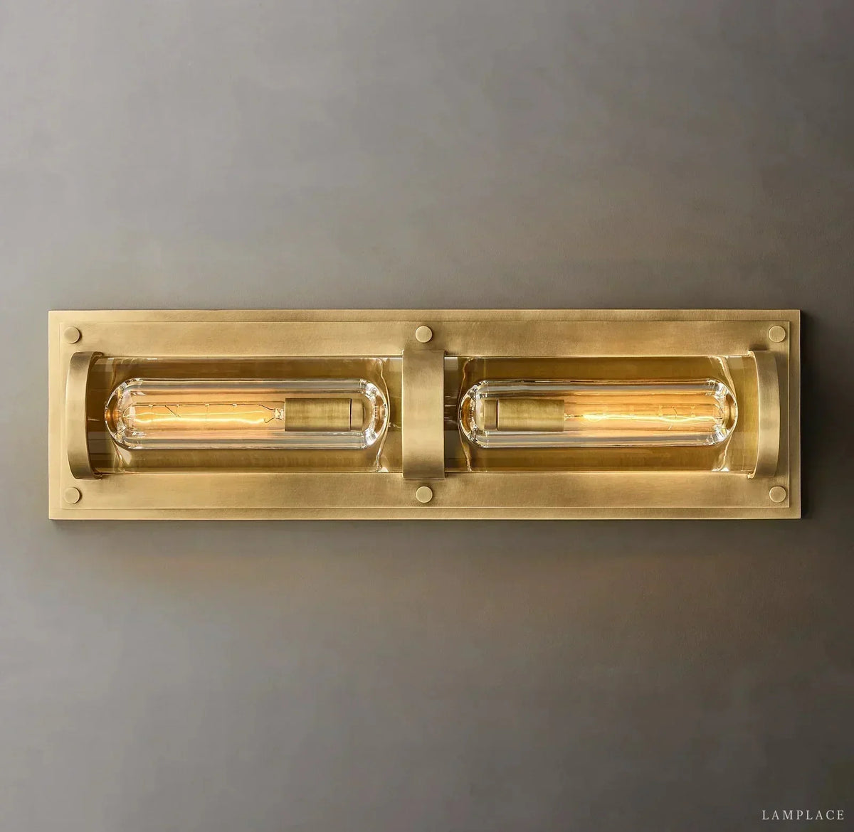 Savile Crystal Block Double Round Wall Sconce