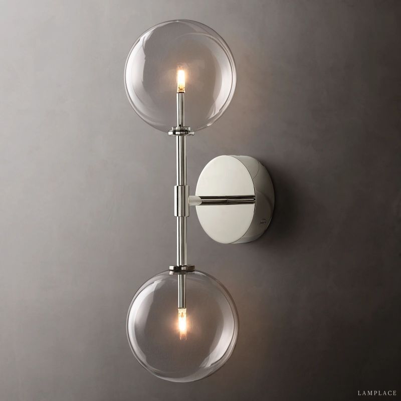 Lucelle Glass Globe Linear Wall Sconce