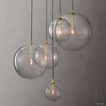 Lucelle Glass Globe Cluster Chandelier 28"