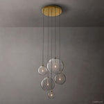 Lucelle Glass Globe Cluster Chandelier 28"