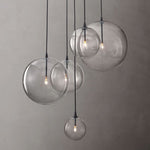 Lucelle Glass Globe Cluster Chandelier 28"