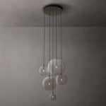 Lucelle Glass Globe Cluster Chandelier 28"
