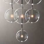 Lucelle Glass Globe Cluster Chandelier 28"